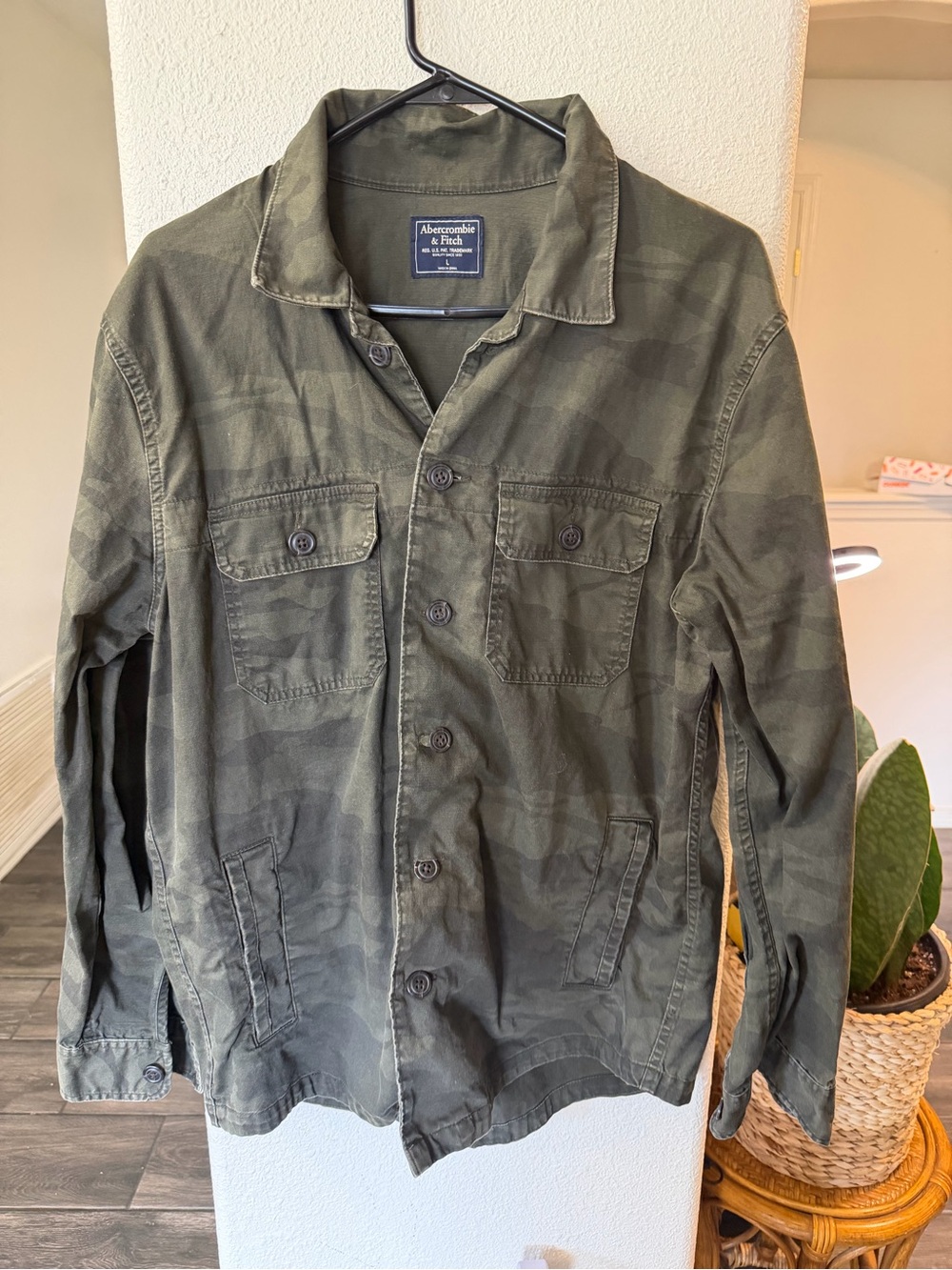 Abercrombie & Fitch Olive Camo Field Jacket